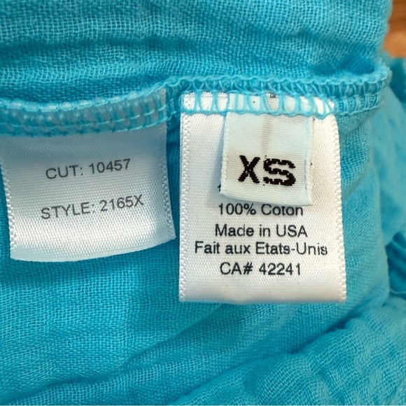 STARK X morgan cotton gauze Tiffany blue dress size XS - Picture 5 of 5